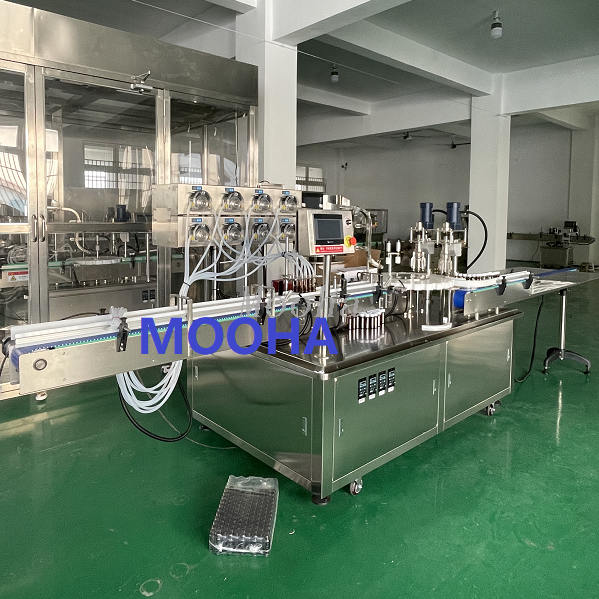 8 Heads Syrup Oral Liquid Filling Capping Machine 30~150ml Liquid Bottling Packing Machinery