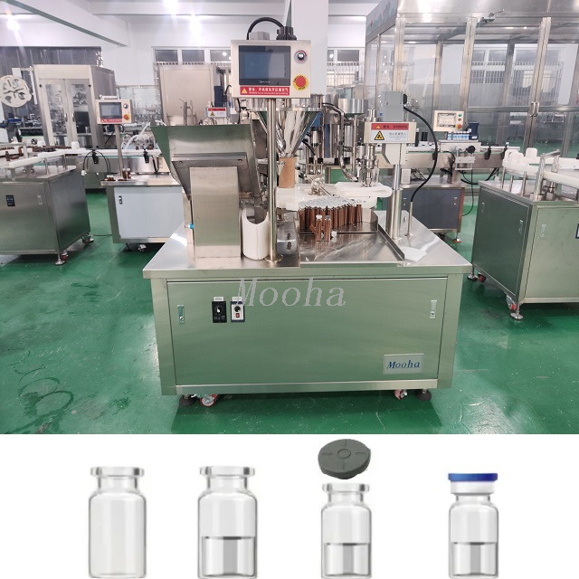 0.1g-500g Small Powder Vial Filling Capping Machine (powder Filling Stoppering Capping Labeling Machine)