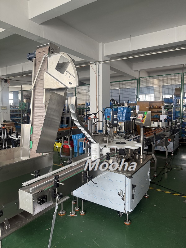 Automatic Powder Bottle Capping Labeling Machine