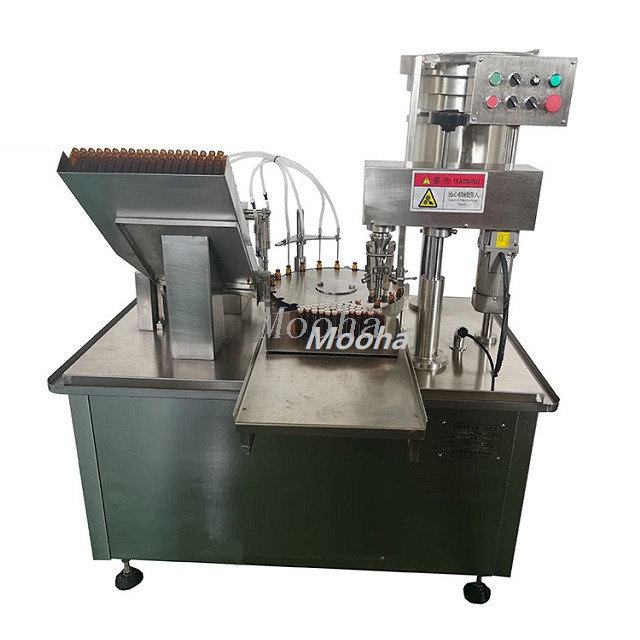 10ml Oral Liquid Filling Capping Machine Small Volume Liquid Filling Stoppering Cap Sealing Machine Monoblock Filling Machine