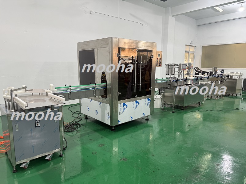 Usquebaugh Whisky Glass Bottle Vial Liquid Filling Capping Crimping Labeling Line
