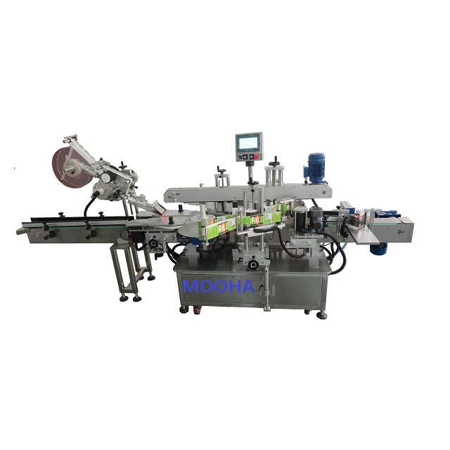 T630 Automatic Square Vase Labeling Machine Nut Snack Glass Bottle 3 Side Sticking Machine Ink Bottle Labeling Machine