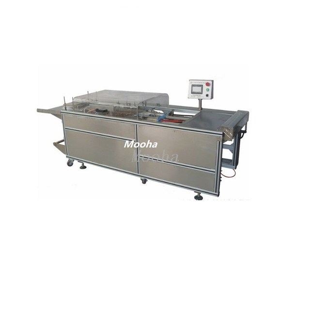 Semi Automatic Tea Cosmetics Perfume Box Cellophane Overwrapping Machine