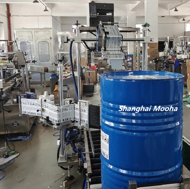 automatic 100L 200L drum labeling machine