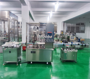 Full Automatic Vial Powder Filling Capping Labeling Machine 100mg Phrama Powder Filling Crimping Machine Monoblock Vial Machine