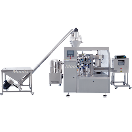 8 Station Premade Bag Filling Sealing Machine Powder Granule Sauce Packaging Machine
