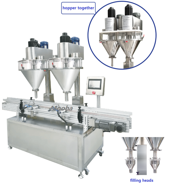 10g~5kg Double Heads Powder Bottling Filling Machine Customize Accepted